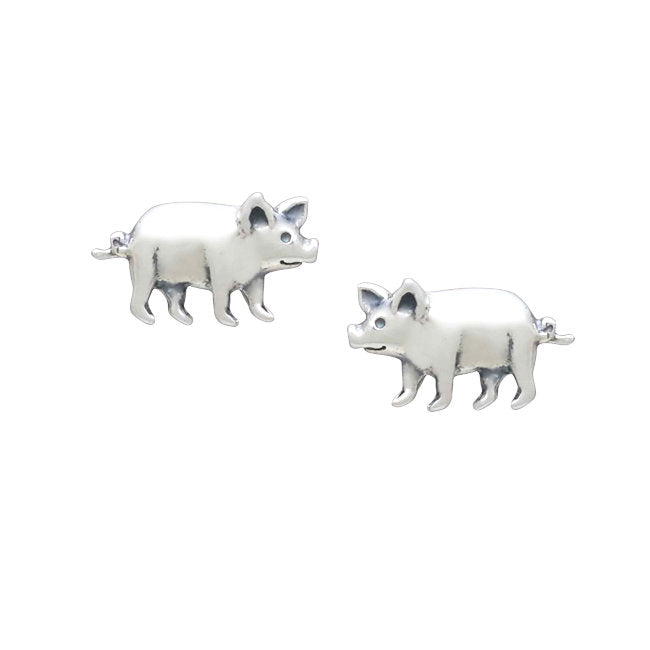 Pig Sterling Silver stud Earrings