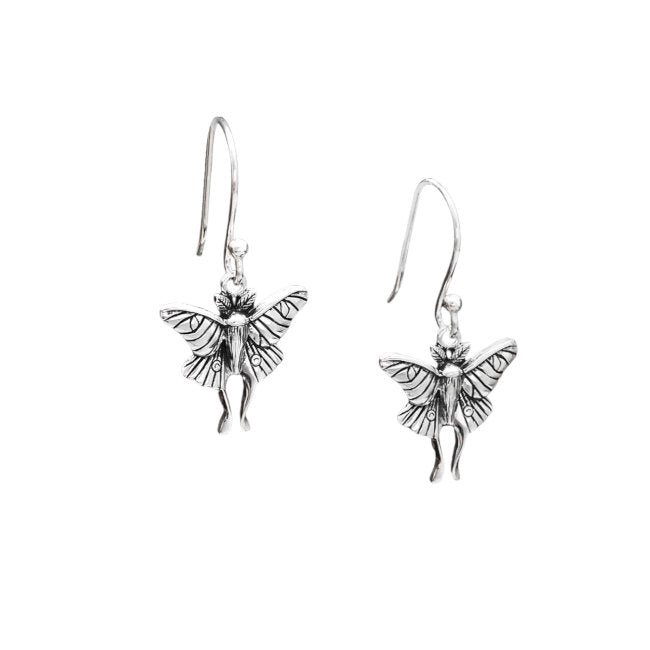 Luna Moth Sterling Silver dangle Earrings