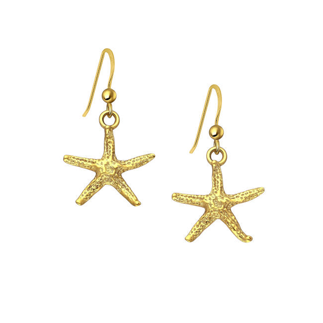 Starfish 18kt Gold Vermeil dangle Earrings