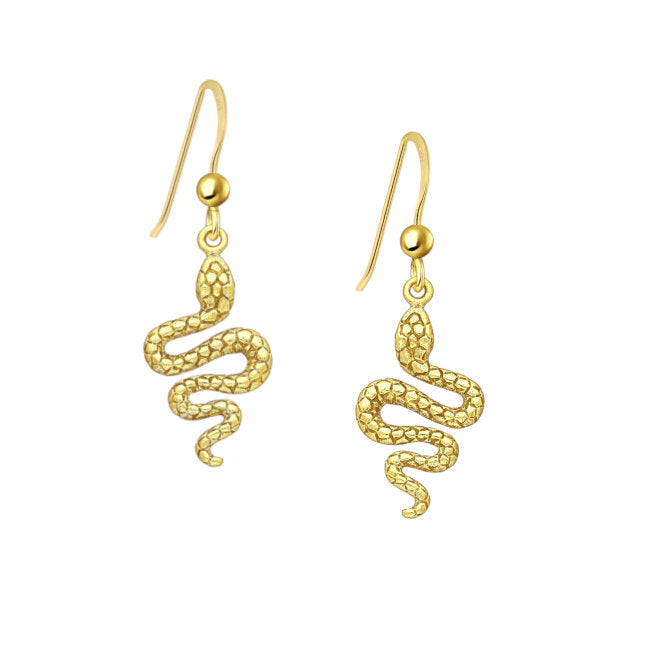 Snake Sterling Silver & 18kt Gold dangle Earrings