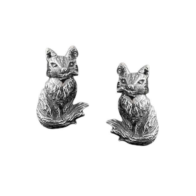 Fox Sterling Silver stud Earrings