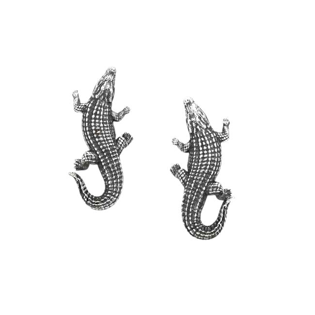 Alligator Sterling Silver stud Earrings