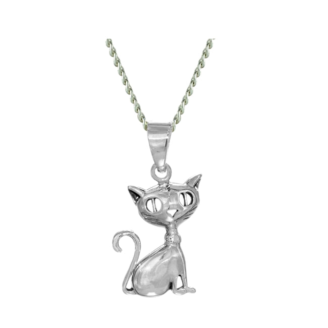 Cat Sterling Silver Pendant