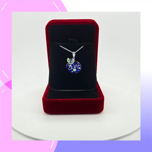 Cat with Flowers Sterling Silver Pendant with hand-painted Enamels presented in a gift box