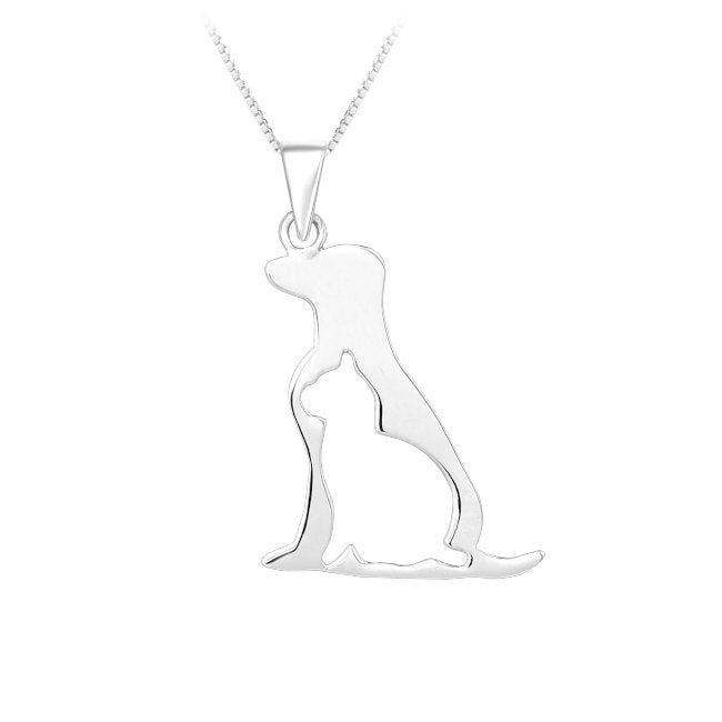 Dog & Cat Companions Sterling Silver Pendant