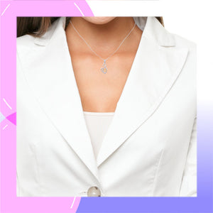Heart Cat Sterling Silver with 14k Gold Pendant modelled