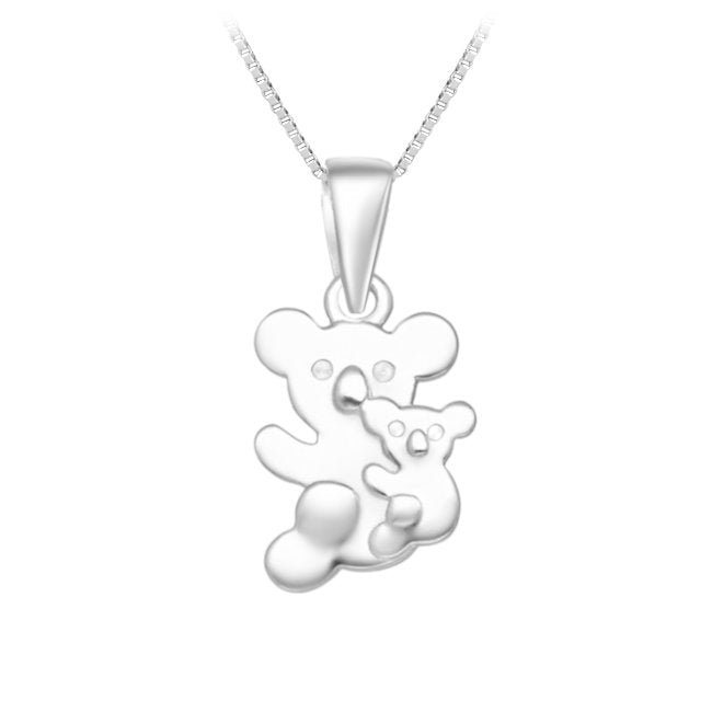 Koala Mum & Joey Baby Sterling Silver Pendant
