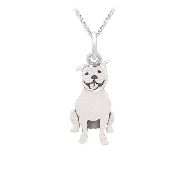 Pitbull Terrier Sterling Silver Pendant