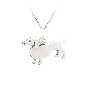 Dachshund Sterling Silver Pendant