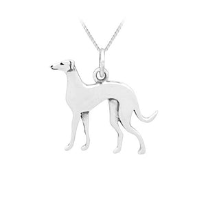 Greyhound Dog Sterling Silver Pendant