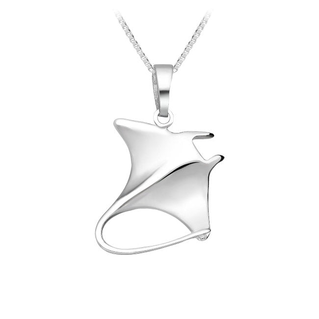 Manta Ray Sterling Silver Pendant