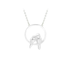Love Birds Sterling Silver Necklace