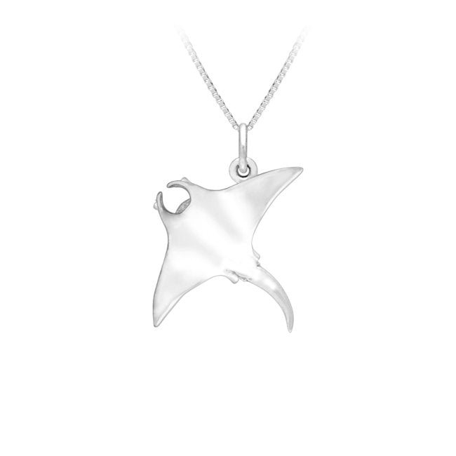 Manta Ray Sterling Silver Pendant