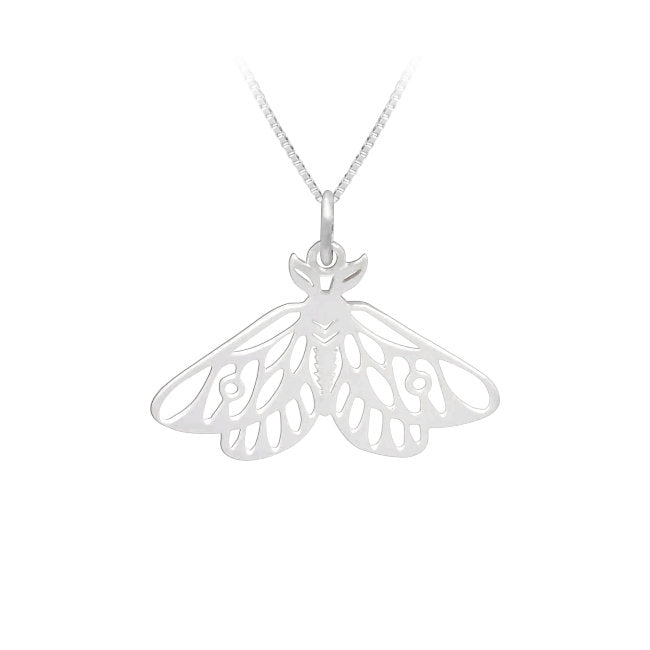 Moth Sterling Silver Pendant