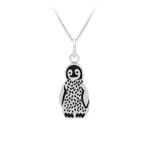 Penguin Baby Sterling Silver Charm Pendant