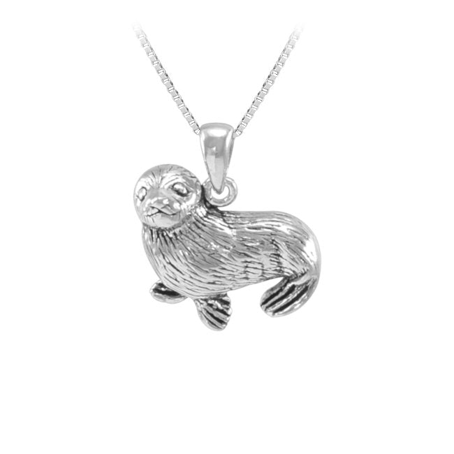 Sea Lion Sterling Silver Pendant