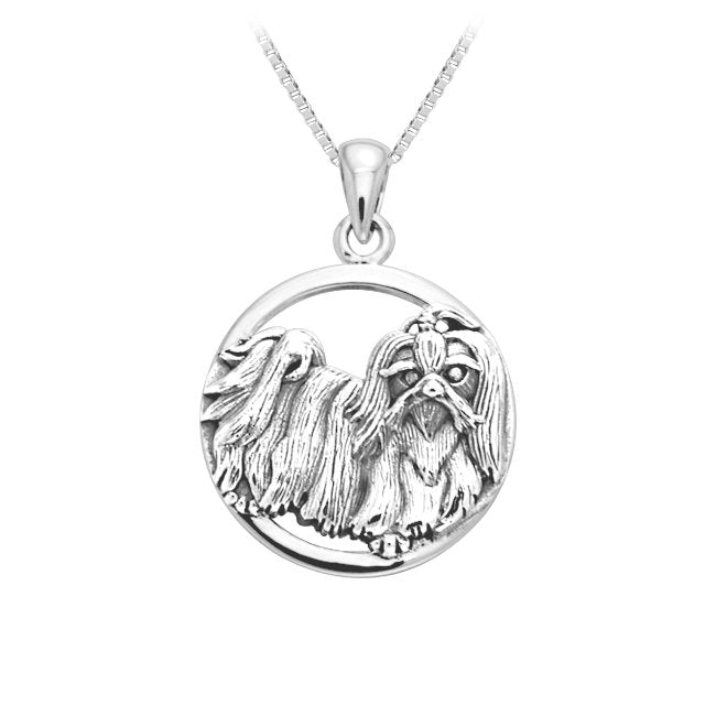 Shih Tzu Pendant in Sterling Silver