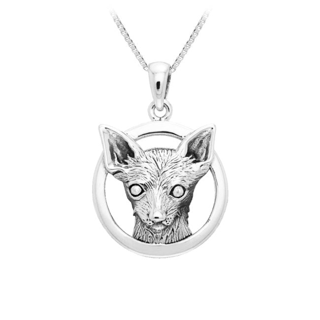 Chihuahua Sterling Silver Pendant