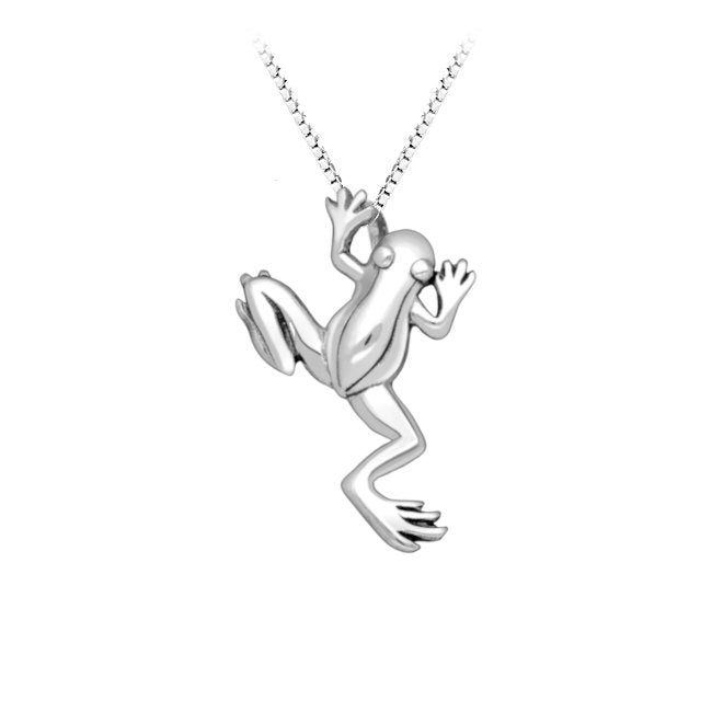 Frog – Climbing - Sterling Silver Pendant