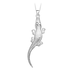 Crocodile Sterling Silver Pendant