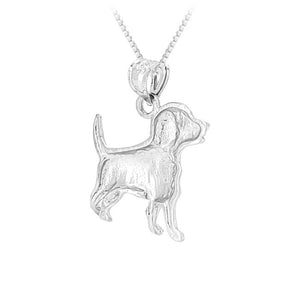 Beagle Sterling Silver Pendant back view