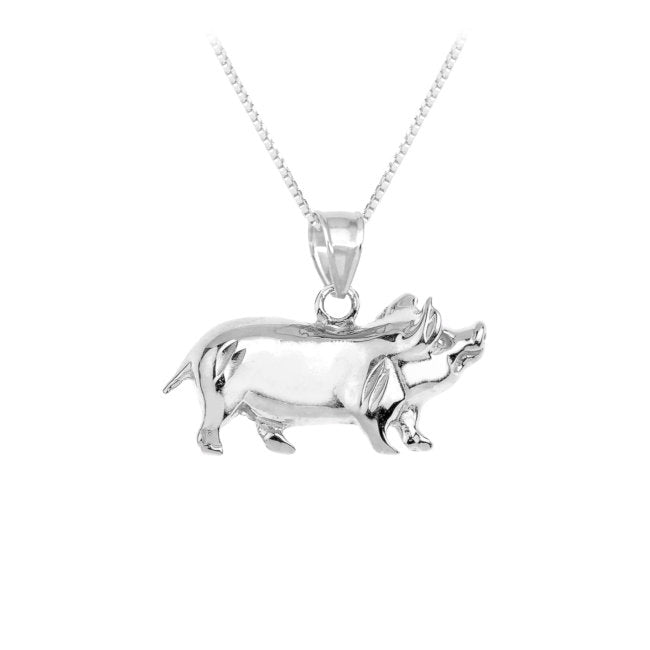 Pig Sterling Silver Pendant