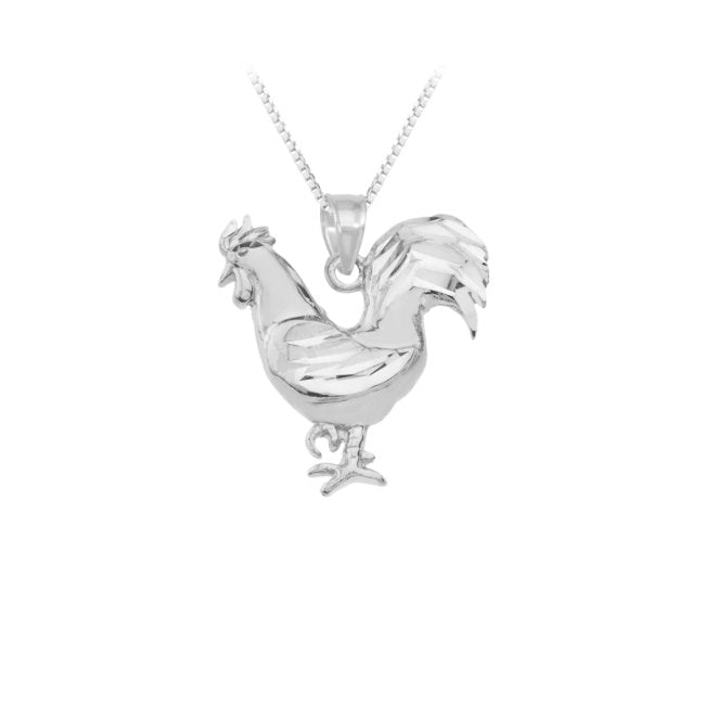 Rooster Sterling Silver Pendant