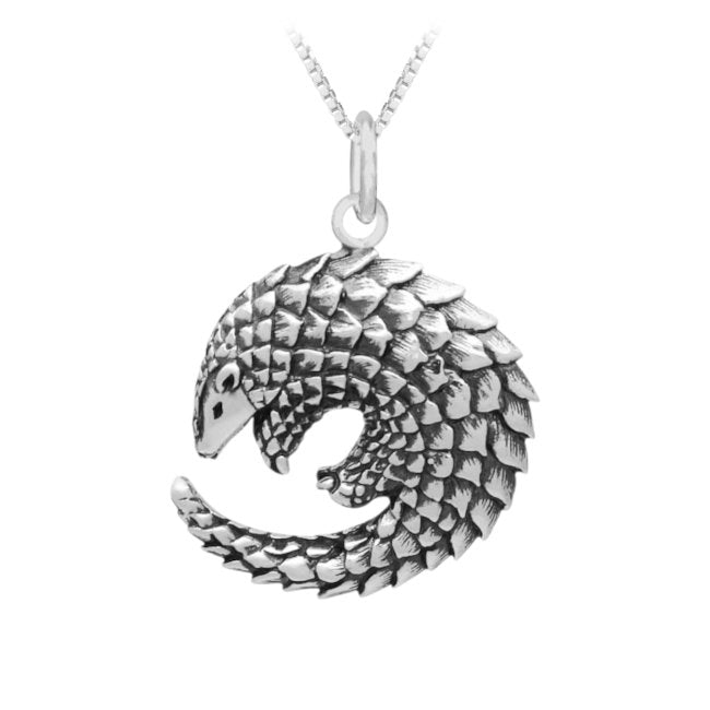 Pangolin Sterling Silver Charm Pendant