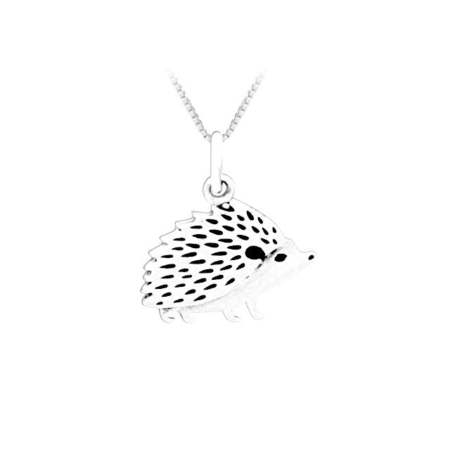 Hedgehog Sterling Silver Charm Pendant
