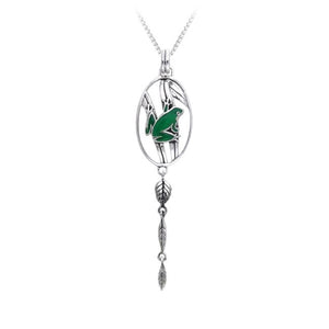 Frog Sterling Silver with Enamels Pendant