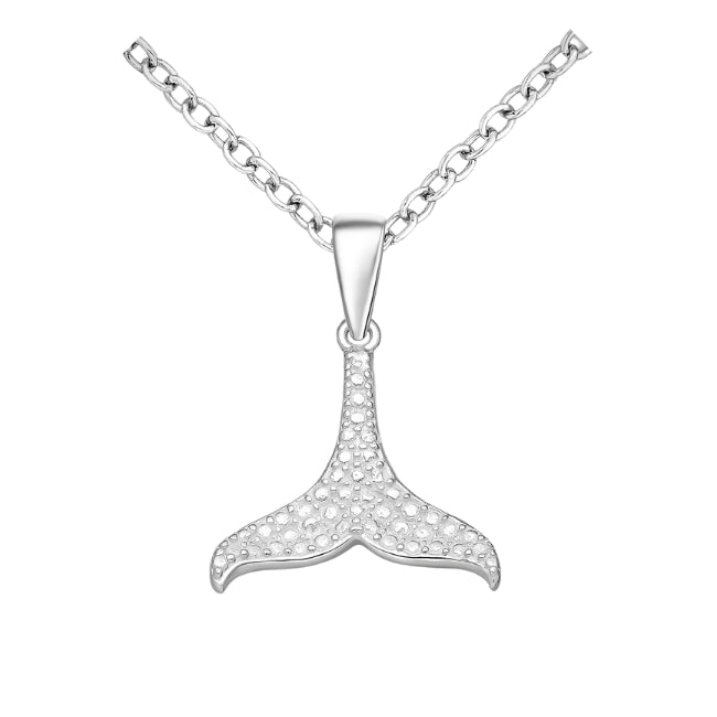 Whale Tail Sterling Silver Pendant