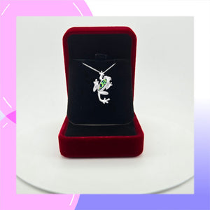 Frog Sterling Silver Pendant with Abalone shell presented in a gift box