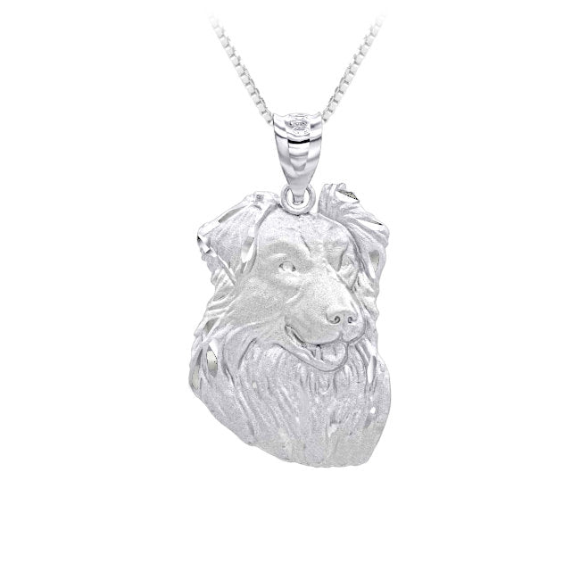 Border Collie Sterling Silver Pendant