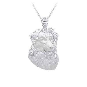 Border Collie Sterling Silver Pendant