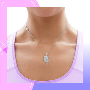 Border Collie Dog Sterling Silver Pendant modelled