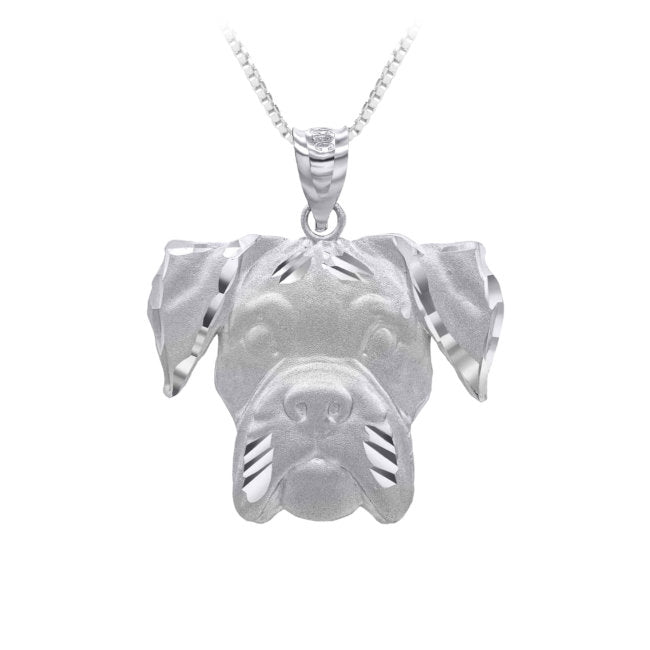 Boxer Dog Sterling Silver Pendant