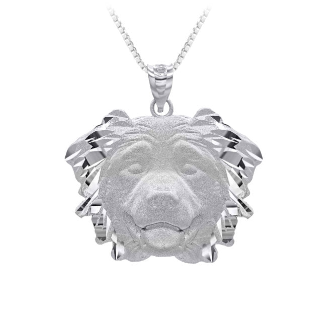 Australian Shepherd Sterling Silver Pendant