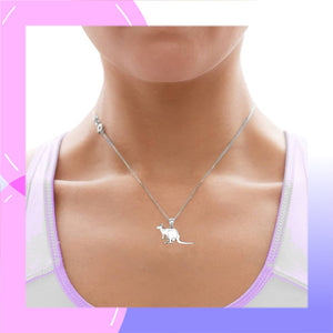 Kangaroo with Joey Sterling Silver Pendant modelled