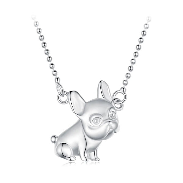 French Bulldog Sterling Silver Necklace