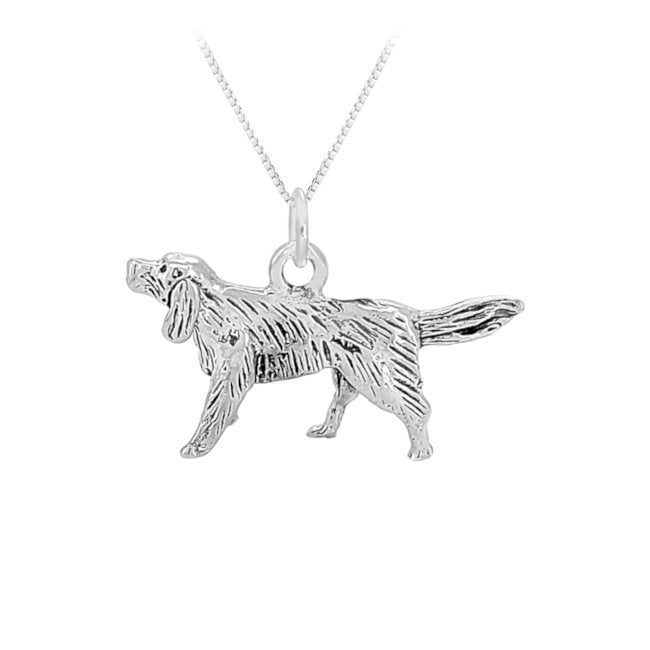 Golden Retriever Dog Sterling Silver Pendant