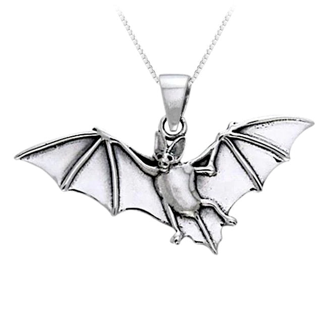 Sterling silver sales bat necklace