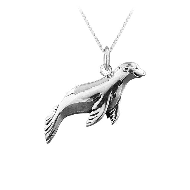 Sea Lion Sterling Silver Pendant
