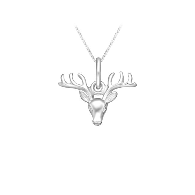 Deer Head Sterling Silver Pendant