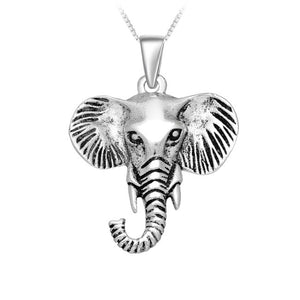 Elephant Sterling Silver Pendant with Oxidisation
