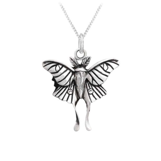 Luna Moth Sterling Silver Pendant