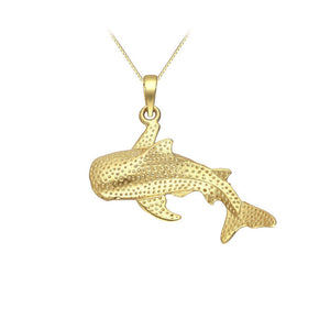 Whale Shark Sterling Silver and 18kt Gold Pendant