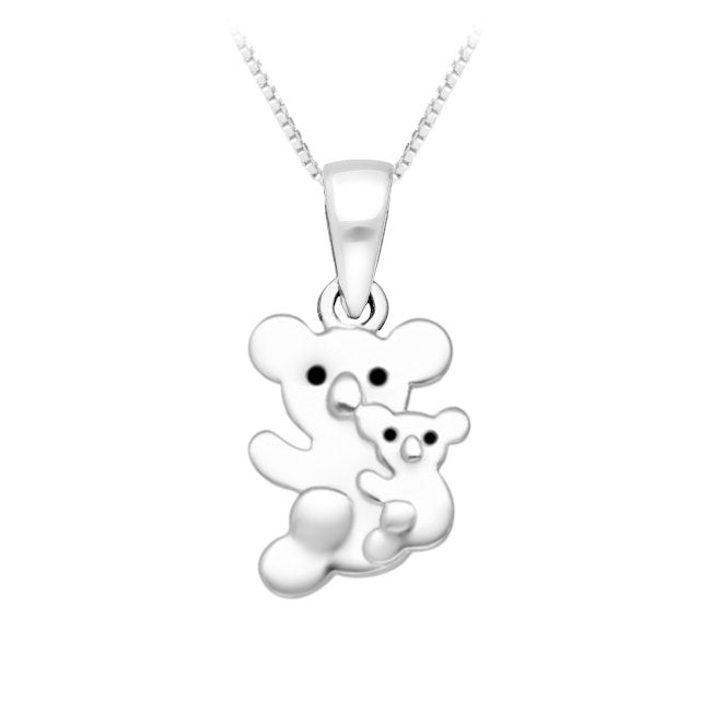 Koala mum and joey Sterling Silver Pendant