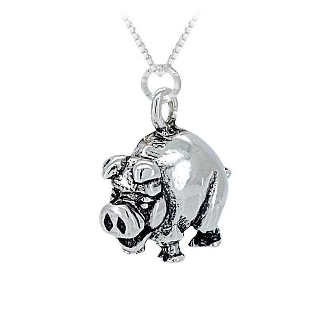 Pig Sterling Silver Pendant