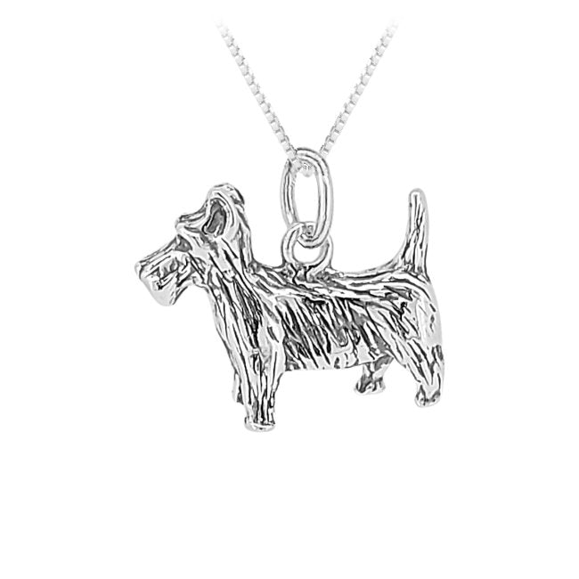 Scottish Terrier Dog Sterling Silver Pendant