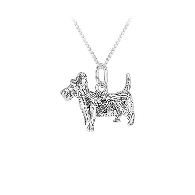 Scottish Terrier Dog Sterling Silver Pendant